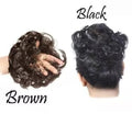 Elastic Artificial Hair Bun Brown & Black (Pack of 2)